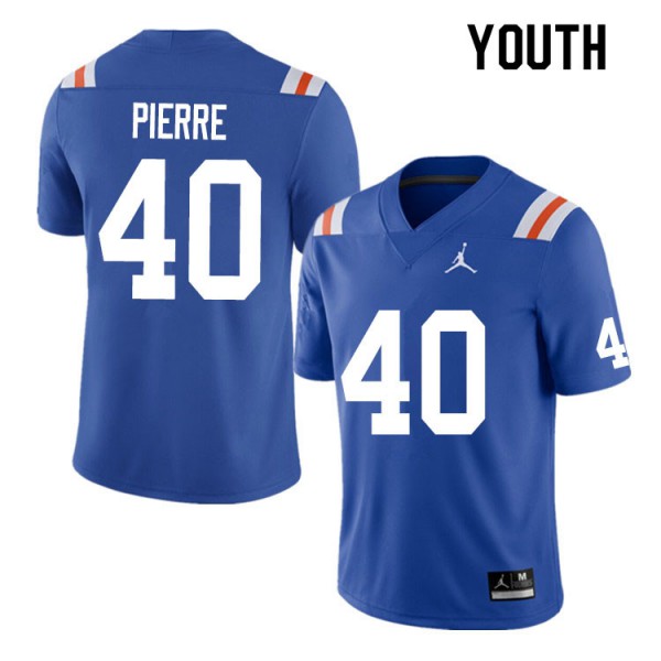 Youth #40 Jesiah Pierre Florida Gators College Football Jerseys Throwback
